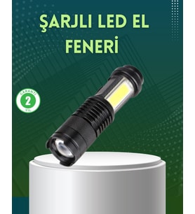 Northcity 4 Modlu USB Şarjlı LED El Feneri - 2000 Lümen, Su Geçirmez, Kamp ve Outdoor