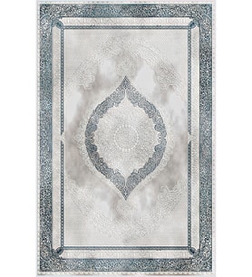 Eliana Home Baskılı, Yıkanabilir Kaymaz Taban Salon Halısı LNA0485 100x150 cm (Gri)