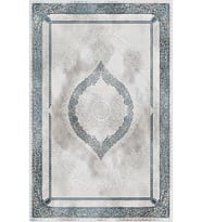 Eliana Home Baskılı, Yıkanabilir Kaymaz Taban Salon Halısı LNA0485 100x150 cm (Gri)