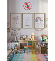 UV Baskılı Çocuk Odası 3'lü Ahşap MDF Tablo Seti - V11