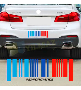 Bmw M Performance Barkod Cam Tampon Oto Sticker Etiket Çıkartma 25 x 8 Cm (Siyah)