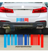 Bmw M Performance Barkod Cam Tampon Oto Sticker Etiket Çıkartma 25 x 8 Cm (Siyah)