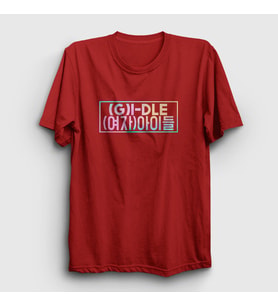 Presmono Unisex Kırmızı Colors K-Pop G I Dle T-Shirt 396360tt (Kırmızı)