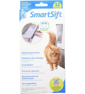 Smart Sift kedi tuvaleti için biyolojik olarak çözünebilir altlıklar, 40 x 25 x 22 cm, 12'li paket