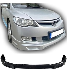 Honda Civic Fd6 Makyajsız Kasa için Makyajlı Görünüm Ön Ek Karlık Plastik Mat Siyah 2006-2009 karlık+bodykit+ek