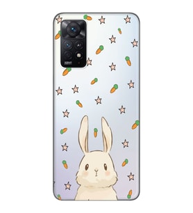 Redmi Note 11 Pro Uyumlu Tatlı Tavşan Tasarımlı Şeffaf Telefon Kılıfı