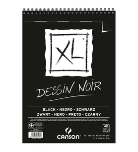 CANSON 400039087  A3 DESSIN NOIR SİYAH ÇİZİM DEFTERİ 150 GR. 40 YP.