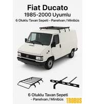 Fiat Ducato 1985-2006 Uyumlu 6 Oluklu Tavan Sepeti - Panelvan / M (Siyah)