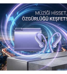 Açık Kulak Bluetooth Kulaklık, Kulak İçi Girmeyen Ağrısız TWS Sporcu Kulaklığı