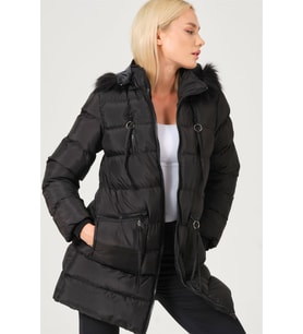 Z6763 DEWBERRY BAYAN KABAN-SİYAH