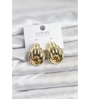 Pirinç Gold Renk Vintage Kadın Küpe - TJ-BKP11627