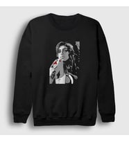 Presmono Unisex Siyah Cynthia Amy Winehouse Sweatshirt 151937tt