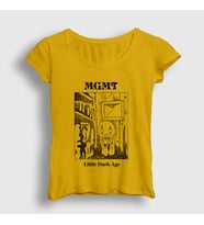 Presmono Kadın Sarı Little Dark Age Rock Mgmt T-Shirt 490391tt (Sarı)