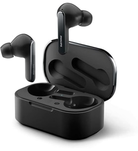 Philips TAT5506BK Gerçek Kablosuz Kulaklık ANC Pro IPX5 8+24sa BT 5.2 Qi Uyumlu Kılıf Mono Mod Siyah Teşhir