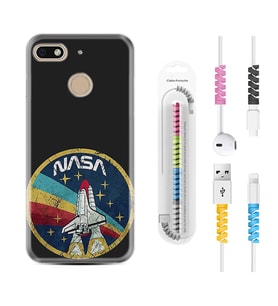 General Mobile GM8 Go GM9 GM20 Pro Plus Kılıf Kablo Koruma Spiral Silikon Nasa 1326