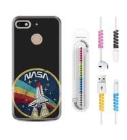General Mobile GM8 Go GM9 GM20 Pro Plus Kılıf Kablo Koruma Spiral Silikon Nasa 1326
