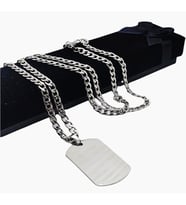 ÇELİK Büyük Dogtag Asker Künyesi Kolye