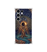 PrintiFy Samsung Galaxy S23ultra ile Uyumlu Simya Serisi Kozmik Denge Tasarımlı Uv Baskılı Köşe Korumalı Antişok Kılıf