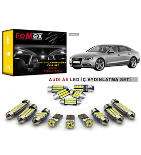 Audi A5 LED İç Aydınlatma Ampul Seti FEMEX Parlak Beyaz