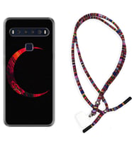 TCL 10L 10 Plus 10SE 20E 20SE 30 L7 Kılıf Boyun Asklı Rasta Silikon Red Moons 1747