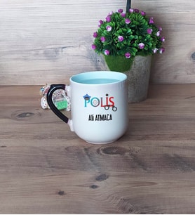 Polis Kupa Bardak Sihirli Oval Fotoğraflı Dünya Polisler Günü Hediyesi