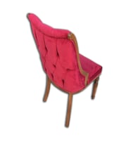 Sandalye 12592 SAFİR Papel Kapiton Kayın RETRO Ort Bbyface kırmızı kumaş El Yapım
