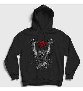 Presmono Unisex Siyah Skeleton Cannibal Corpse Kapüşonlu Sweatshirt 32981tt