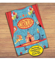 Panayır - Hayvan - Sirk Çocuklara Özel Puzzle Yapboz Tablo-12473