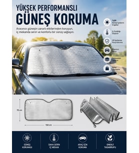 Araç Güneşlik Koruyucu Cam Güneşliği Otomobil Güneşlikleri Katlanabilir