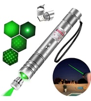 Profesyonel Yeşil Lazer - 10 KM Menzilli, USB Şarjlı, Yıldız Başlıklı Astronomi ve Kamp Lazeri