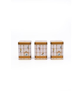 Kare Metal Saklama Kabı 75x75 3 Lü Set