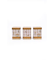 Kare Metal Saklama Kabı 75x75 3 Lü Set