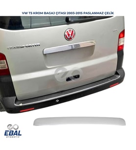 Vw T5 Multivan Uyumlu Krom Bagaj Çıtası 2004-2015 Paslanmaz Çelik (Gümüş)