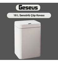 Sensörlü Otomatik Plastik Çöp Kovası 18 Litre-Beyaz Yerli Üretim