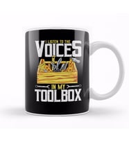 I Listen To The Voices In My Toolbox Handyman Joke Kupa Bardak Porselen