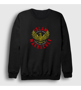 Presmono Unisex Siyah Eagle Mma Ufc İslam Makhachev Sweatshirt 371051tt