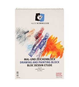 Alex Schoeller 165 gr. Dokulu Resim Defteri 35x50 cm. 15 Sayfa 