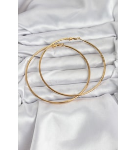 316L Çelik Gold Renk 75 mm Halka Küpe - TJ-BKP11510