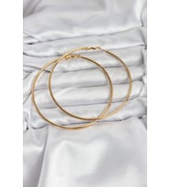 316L Çelik Gold Renk 75 mm Halka Küpe - TJ-BKP11510