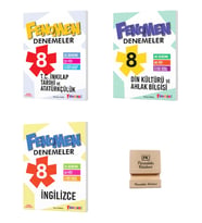Fenomen LGS 8. Sınıf İnkılap Din ve İngilizce 3lü Deneme Seti + Telefon Standı