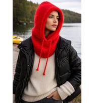 Premium Yumoş Balaklava – Ultra Yumuşak Kapüşonlu Boyunluk (Kırmızı)