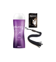 Durex Aloe Vera 2'si 1 Arada Masaj & Kayganlaştırıcılı Jel + Siyah Püsküllü Deri Kırbaç + Hediye