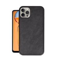 Apple İphone 14 Pro Kılıf Aras Deri Kapak - Siyah