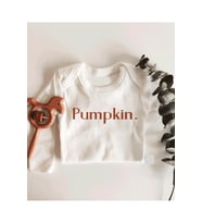 Pumpkin Yazılı Uzun Kol Çıtçıtlı Organik Bebek Body