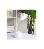 Livava Çiçek Led Masa Lambası, Usb Li, Beyaz, 30x11 (Beyaz)