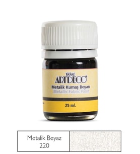 Artdeco Metalik Kumaş Boyası 220 Sedef Beyaz 