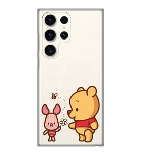 Samsung Galaxy S23 ULTRA Uyumlu Pooh & Piglet Tasarımlı Şeffaf Telefon Kılıfı