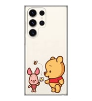 Samsung Galaxy S23 ULTRA Uyumlu Pooh & Piglet Tasarımlı Şeffaf Telefon Kılıfı