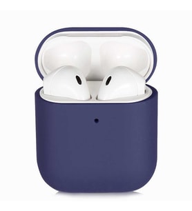 Apple Airpods Kılıf Kadife Ultra Esnek İnce Camera Protected Velvet Case (SAKS MAVI)