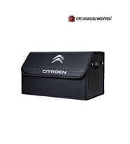 Citroen Marka Logolu Oto Bagaj Organizer Çanta Oto Bagaj Çantası 2 Bölmeli Suni Deri
